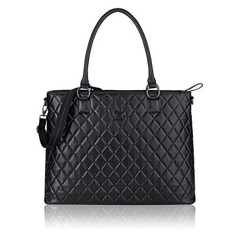 Solo Waldorf Tote with 15.6 Inch Laptop Compartment, Black