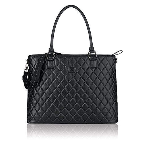 Solo Waldorf Tote with 15.6 Inch Laptop Compartment, Black