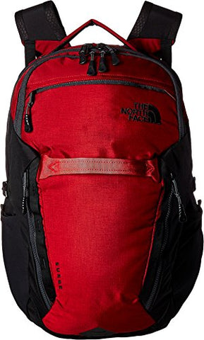 The North Face Surge Backpack Rage Red Ripstop/Tnf Black One Size