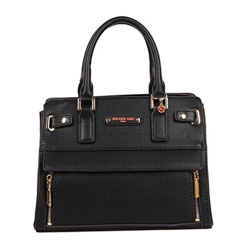 Nicole Lee Women's Ciel Medium Satchel Smart Lunch Bag (Black) Travel Shoulder, One Size