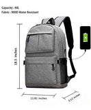 Laptop Backpack, Clothink College School Backpack with USB Charging Port, Lightweight Casual Travel