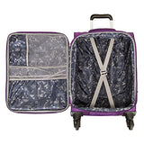 Skyway Mirage 2.0 | 3-Piece Set | 20" and 24" Expandable Spinners, Travel Pillow (Purple Magic)