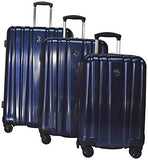 Revo Impact Ii Hardside Luggage 3 Piece Set | 20" 25" 30" Navy - Made In Usa (Navy)