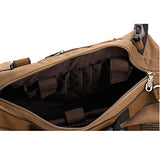 ABage Men's Vintage Shoulder Bag Canvas Crossbody Travel Laptop Daypack Backpack, Khaki