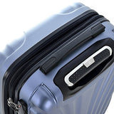Olympia Usa Vortex 24" Expandable Hardside Checked Spinner Luggage (Icy Blue)