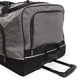 Original Penguin Clarence 35" Rolling Duffel, Grey/Crosshatch, One Size