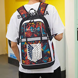 Attack on Titans Travel Laptop Backpack Durable Laptops Backpack with USB Charging Port Computer Bag Gifts for Boys Men & Women
