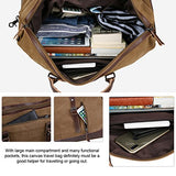 Vbiger Canvas Travel Duffel Tote Bag Vintage Travel Shoulder Bag Classic Weekender Bag Weekend