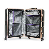 Enkloze X1 Weight Watcher Suitcase Zipperless Self Weighing Carbon Black/Rose Gold TSA Approved 100% PC Carbon (25")