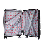 DUKAP Definity Lightweight Hardside Spinner 24'' inches Luggage Black