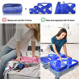 P.travel 6Pcs Packing Cubes for Travel Lightweight Luggage Organizer Bag Travel Cubes (Blue)