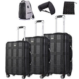 Expandable Spinner Luggage Set,Tsa Lightweight Hardside Luggage Sets, 20" 24"28 Inches Luggage