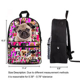 Freewander Personalized Casual Backpack Canvas Animal Printing School Book Bag
