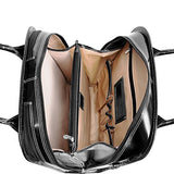 McKlein USA Melrose 15" Vertical Rolling Leather Laptop Tote EXCLUSIVE (Black)