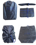 Boardingblue New Airlines Personal Item Under Seat Spinner Hard Luggage (Black) Plus Luggage Cover