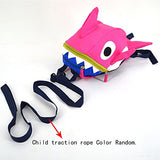 EDITHA 3-6 Year Old Children Dinosaur Backpack School bag with Safety Leash Anti-lost (2626Pink)