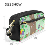 Colourlife Animals Forest Pu Leather Pencil Case Holder Pouch Makeup Bags For Boys Girls Adults