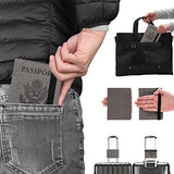 Passport Holder Cover Wallet Case - DESERTI BRANDS Leather RFID Blocking For Women Men - Grey