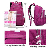 Nylon Casual Travel Daypack Lightweight Sports Laptop Backpack Purse for Women Waterproof Medium