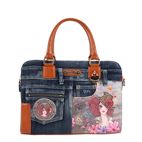 Nicole Lee Wanda Denim Print Business Briefcase, Sunny, One Size
