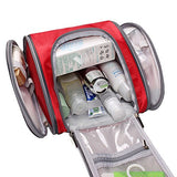 FLYCOOL Compact Water-resistant Nylon Hanging Toiletry Bag & Travel Shower Bag (Red)