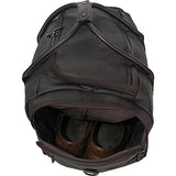 Kenneth Cole Reaction Colombian Leather U-Shape Zipper Top Load Duffel Bag, 20", Brown