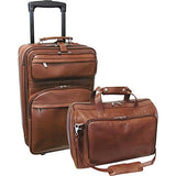 Amerileather Leather 2 Pc. Carry-On Set (Brown)