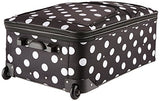 Rockland Luggage 3 Piece Printed Luggage Set, Black Dot, Medium