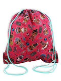 L.O.L. Surprise! Dolls Girls 16" Backpack 5 piece School Set (One Size, Blue/Pink)
