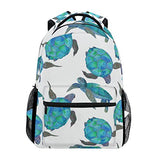 Backpack Travel Funny Turtle Watercolor School Bookbags Shoulder Laptop Daypack College Bag for