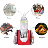 FLYCOOL Compact Water-resistant Nylon Hanging Toiletry Bag & Travel Shower Bag (Red)