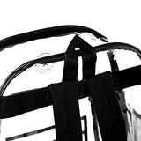Heavy Duty Clear Backpack See Through PVC Stadium Security Transparent Workbag | Black