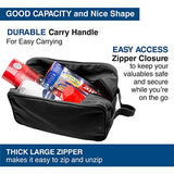 U.S. Marine Corps Semper Fidelis Canvas Shower Kit Travel Toiletry Bag Case in Black & Red