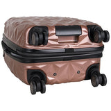 Aimee Kestenberg Women'S 20" Abs Expandable 8-Wheel Upright Carry-On Luggage, Rose Gold