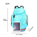 Gofar Lightweight Backpack Large School Bag Travel Rucksack holds shoes basketball Fits 15.6-inch Laptop (Blue)