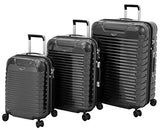 London Fog Dover 3 Piece Hardside Expandable Spinner Luggage Set (Smokey Grey)