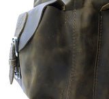 Vagabond Traveler Spacious Oil Tanned Cowhide Leather Backpack L26. Vintage Brown