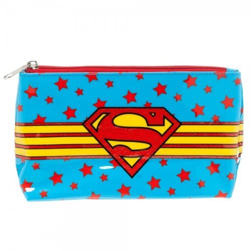 Supergirl Shield Vinyl 8"X5" Makeup Bag