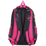 Mggear 19-Inch Girls' School Book Backpack W/ Hearts & Butterflies Print, Black