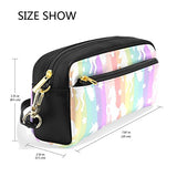 Colourlife Rainbow Unicorn Pu Leather Pencil Case Holder Pouch Makeup Bags For Boys Girls Adults