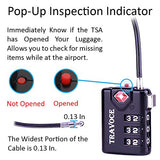 TSA Approved Luggage Locks, Travel Locks Which Also Work Great as Gym Locks, Toolbox Lock, Backpack and more,Black 2 Pack