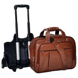 Mckleinusa Damen 80714 R Series Leather Detachable-Wheeled Laptop Case (Brown)