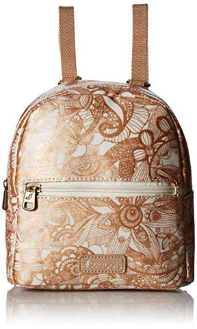 Sakroots Women'S Mini Crossbody Backpack, Rose Gold Spirit Desert