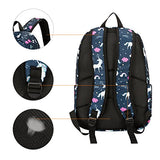 BLUBOON Teens Backpack Set Girls School Bags Kids Laptop Bookbags (Blue-T02)