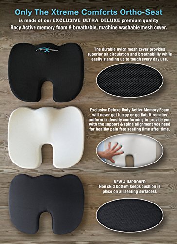 Extra Firm Extended Width Tush Cush Seat Cushion Relieves and Prevents Pain