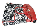Trendy Flyer Computer/Laptop Rolling Bag 2 Wheel Case Zebra Red