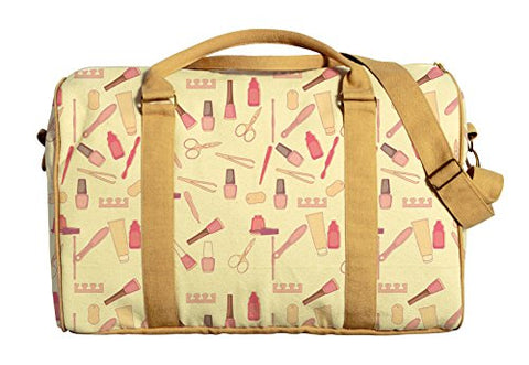 Beauty Salon Pattern Printed Oversized Canvas Duffle Luggage Travel Bag Was_42