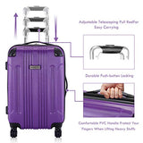 Goplus 20" ABS Carry On Luggage Expandable Hardside Travel Bag Trolley Rolling Suitcase GLOBALWAY (Purple)