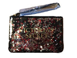 Victoria'S Secret Bling Stripe Sequin Carryall Tote W Mini Bag Set Black/Red