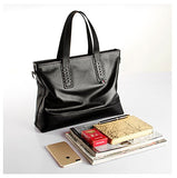 Saierlong New Mens Black Genuine Leather Briefcase Shoulder Laptop Business Bag